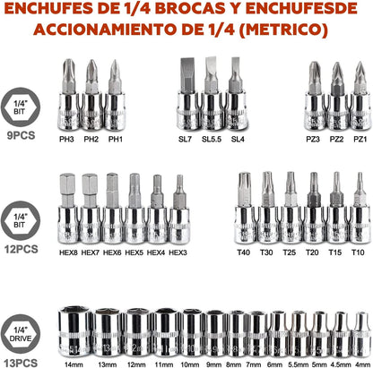Juego De Llaves De Dados De 46 Piezas