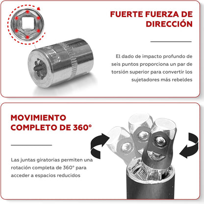 Juego De Llaves De Dados De 46 Piezas