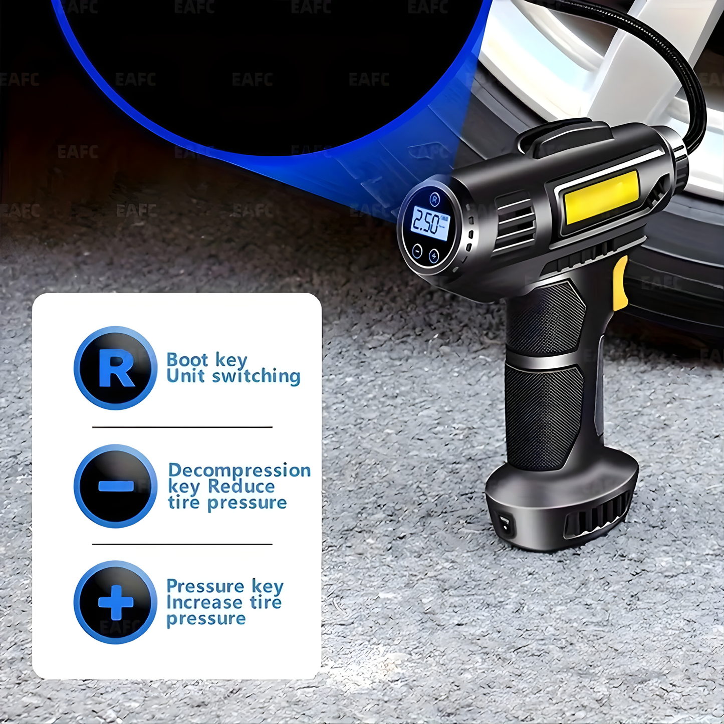 Compresor Inflador Led Automatico